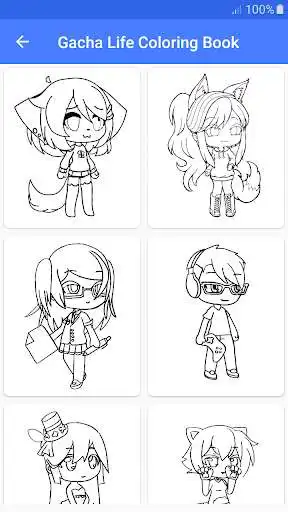 Play Gacha GL Coloring Book as an online game Gacha GL Coloring Book with UptoPlay