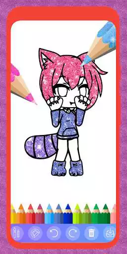 Play Gacha Glitter drawing and coloring  and enjoy Gacha Glitter drawing and coloring with UptoPlay