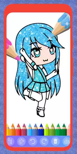 Play Gacha Glitter drawing and coloring as an online game Gacha Glitter drawing and coloring with UptoPlay