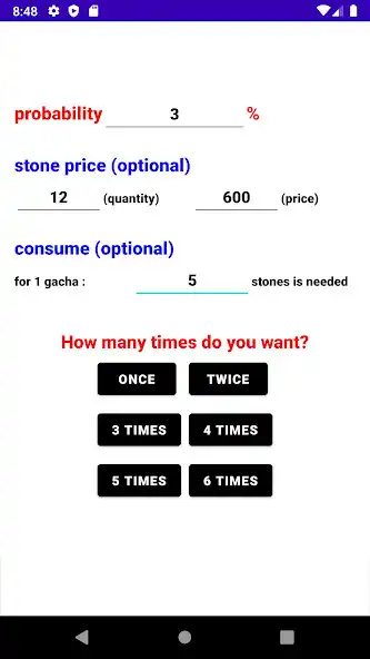 Play Gacha Probability Chart  and enjoy Gacha Probability Chart with UptoPlay