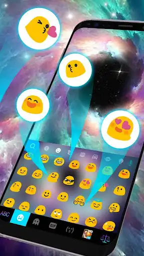 Play Galaxy Black Hole Keyboard Theme as an online game Galaxy Black Hole Keyboard Theme with UptoPlay