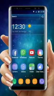 Play Galaxy Blue Star Universe Edge Theme