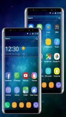 Play Galaxy Blue Star Universe Edge Theme