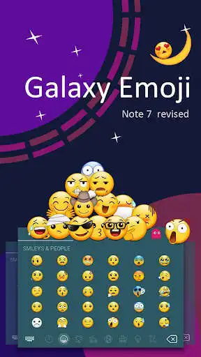 Play Galaxy emoji theme for galaxy keyboard  and enjoy Galaxy emoji theme for galaxy keyboard with UptoPlay