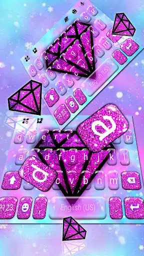 Play Galaxy Glitter Diamond Keyboard Theme as an online game Galaxy Glitter Diamond Keyboard Theme with UptoPlay