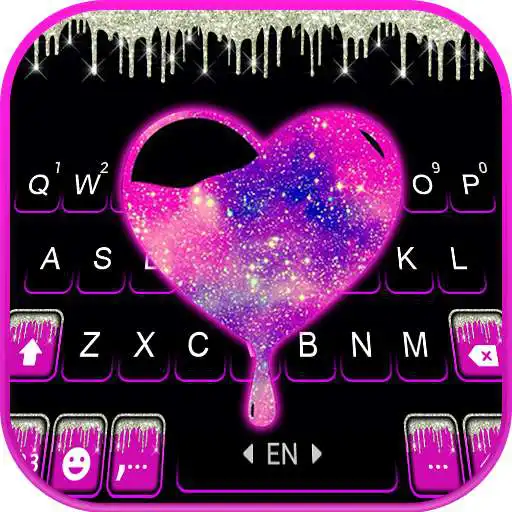 Play Galaxy Heart Drip Keyboard Background APK