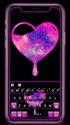 Play Galaxy Heart Drip Keyboard Background  and enjoy Galaxy Heart Drip Keyboard Background with UptoPlay