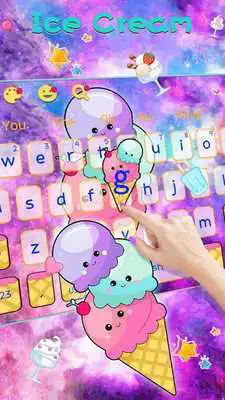 Play Galaxy Icecream Keyboard Theme