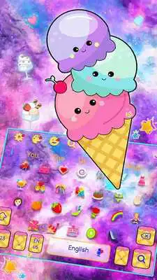 Play Galaxy Icecream Keyboard Theme