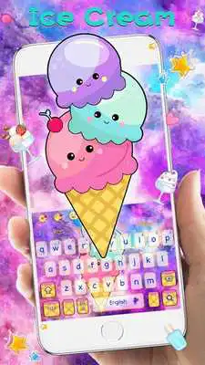 Play Galaxy Icecream Keyboard Theme