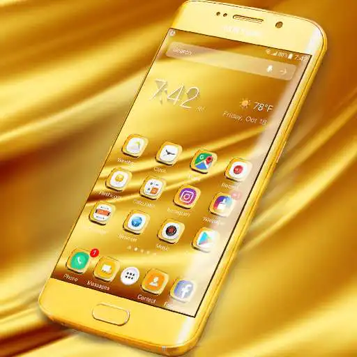 Free play online Galaxy launcher theme wallpaper APK