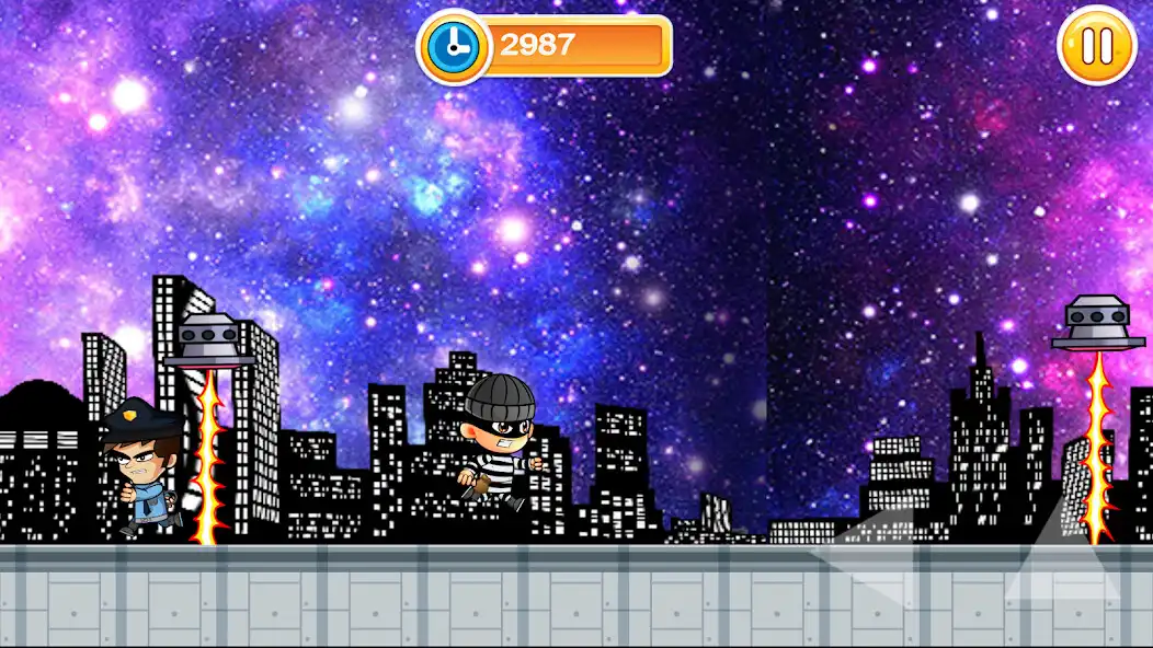 Play Galaxy Runner Cops N Robbers as an online game Galaxy Runner Cops N Robbers with UptoPlay