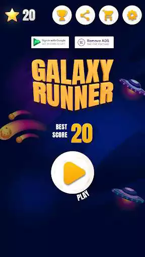 Play Galaxy Runner as an online game Galaxy Runner with UptoPlay