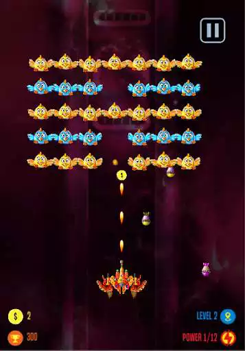 Play Galaxy Shooter - Chicken Attack : Action Shooter as an online game Galaxy Shooter - Chicken Attack : Action Shooter with UptoPlay