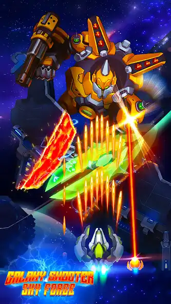 Play Galaxy Shooter Sky Force as an online game Galaxy Shooter Sky Force with UptoPlay