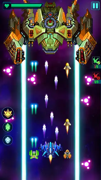 Play Galaxy Space Shooter - sky force 2020 as an online game Galaxy Space Shooter - sky force 2020 with UptoPlay