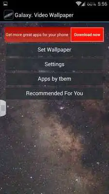 Play Galaxy. Video Wallpaper