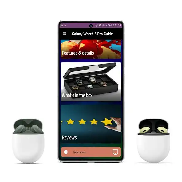 Play Galaxy Watch 5 pro Guide  and enjoy Galaxy Watch 5 pro Guide with UptoPlay