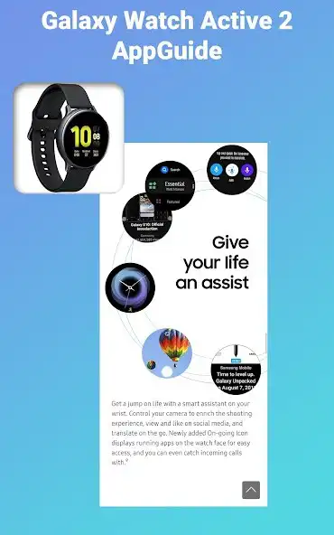 Play Galaxy Watch Active 2 AppGuide as an online game Galaxy Watch Active 2 AppGuide with UptoPlay