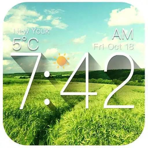 Free play online Galaxy weather digital clock  APK