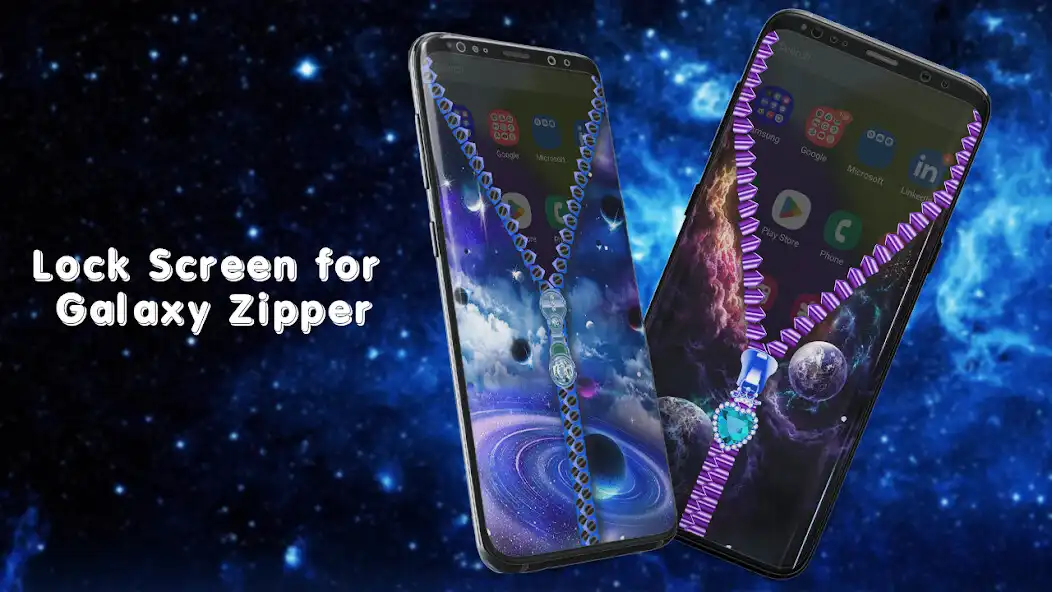 Play Galaxy Zipper Screen Lock as an online game Galaxy Zipper Screen Lock with UptoPlay
