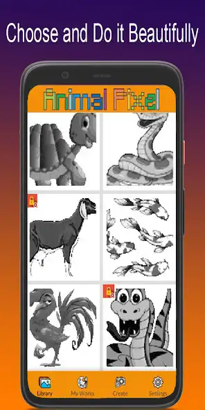 Play Gallery Animal Pixel Coloring as an online game Gallery Animal Pixel Coloring with UptoPlay