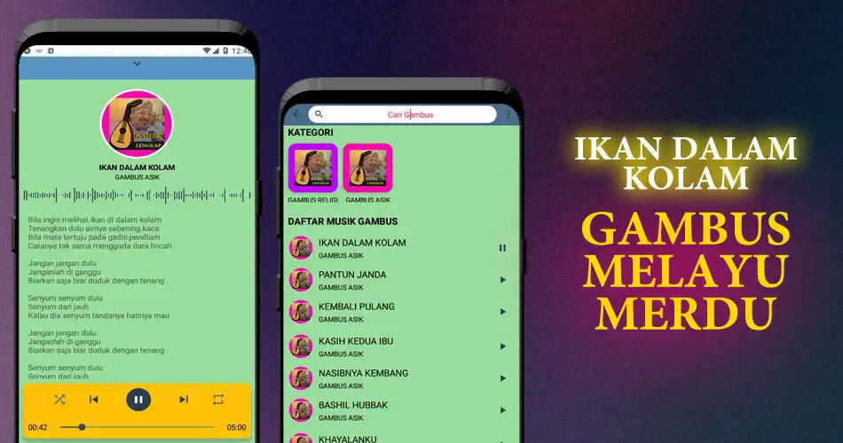 Play Gambus Ikan Dalam Kolam Lirik  and enjoy Gambus Ikan Dalam Kolam Lirik with UptoPlay