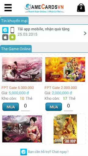 Play GameCardsVN as an online game GameCardsVN with UptoPlay