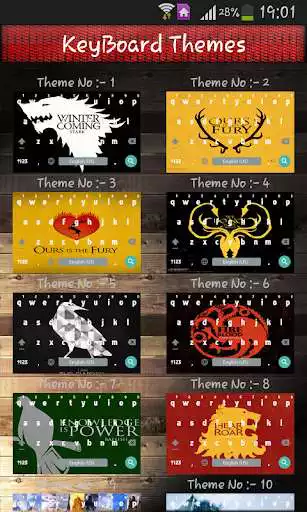 Play Game Of Keyboard Themes