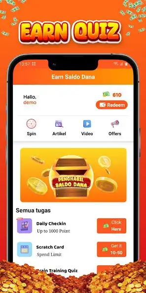 Play Game penghasil saldo dana earn  and enjoy Game penghasil saldo dana earn with UptoPlay