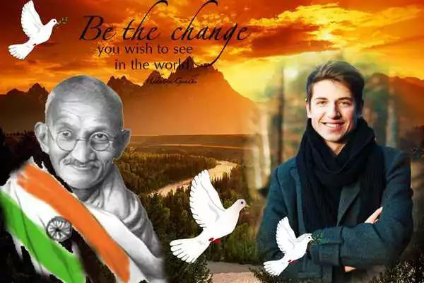 Play Gandhi Jayanti Photo Editor as an online game Gandhi Jayanti Photo Editor with UptoPlay