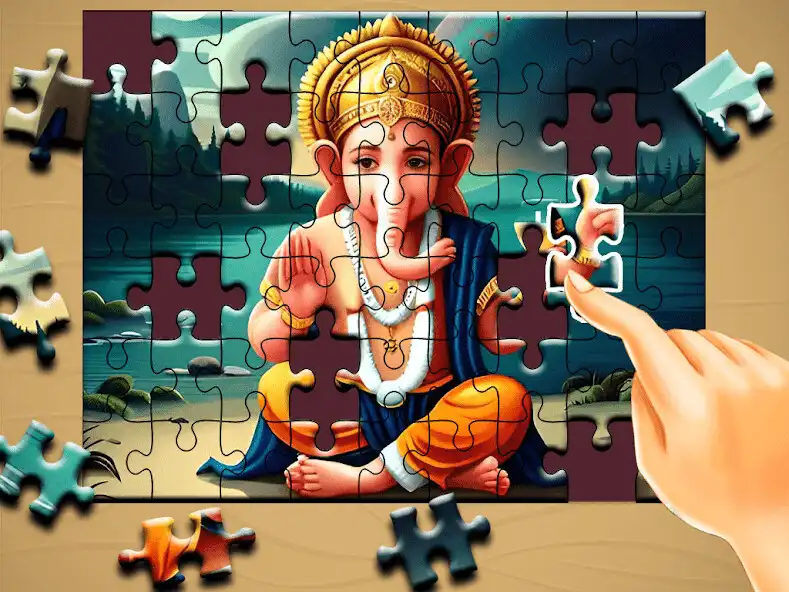 Play Ganesha Game - Jigsaw puzzle as an online game Ganesha Game - Jigsaw puzzle with UptoPlay