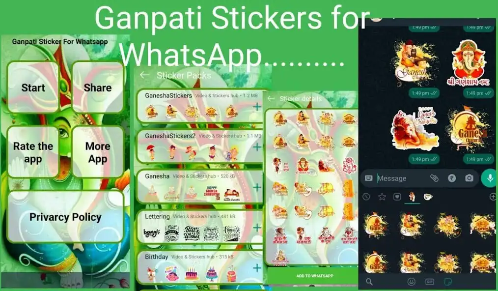 Play Ganpati Stickers-WAStickerApps  and enjoy Ganpati Stickers-WAStickerApps with UptoPlay