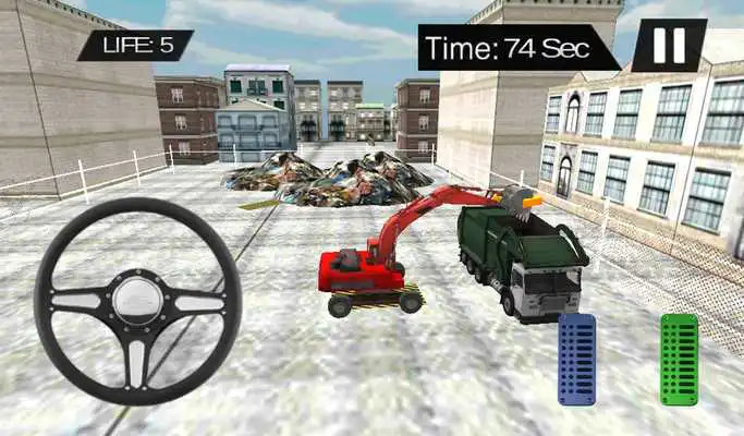 Play Garbage Excavator Cleaner 3D 2