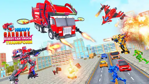 Play Garbage robot truck war  and enjoy Garbage robot truck war with UptoPlay