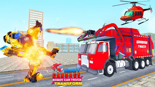 Play Garbage robot truck war as an online game Garbage robot truck war with UptoPlay