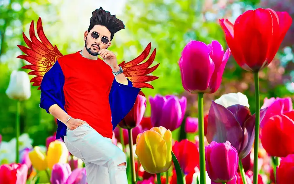 Play Garden flower editor frames as an online game Garden flower editor frames with UptoPlay