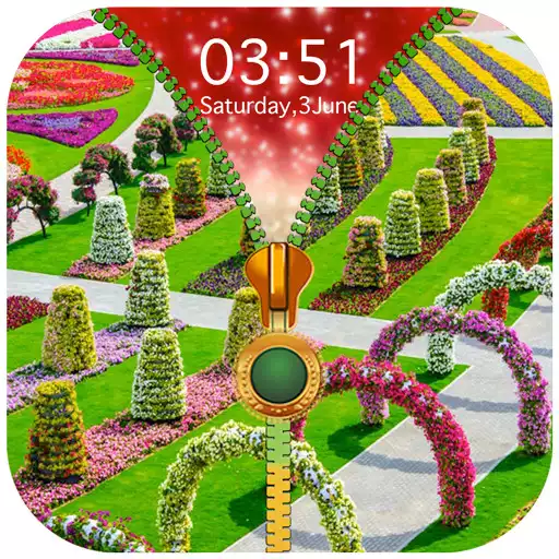 Free play online Garden Zipper Lock Screen APK