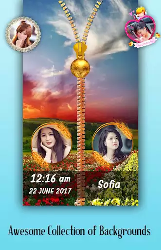 Play Garden Zipper Lock Screen