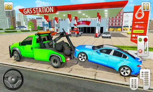 Play Gas Station City Car parking as an online game Gas Station City Car parking with UptoPlay