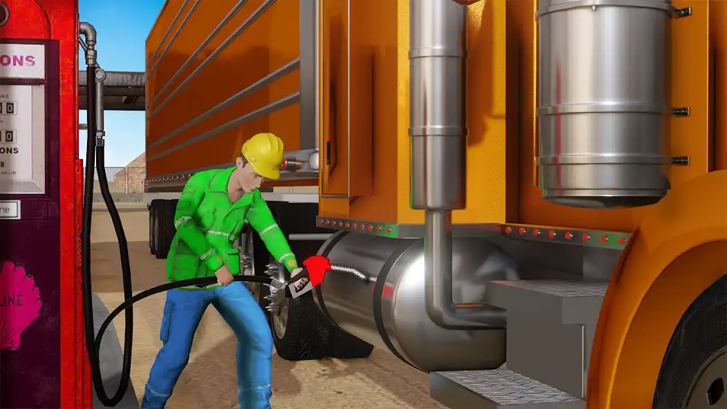 Play Gas Station Truck Parking Stop as an online game Gas Station Truck Parking Stop with UptoPlay