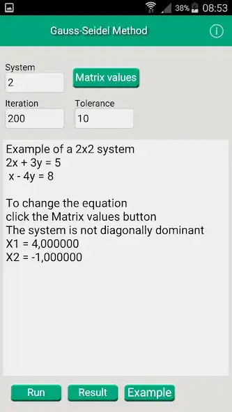 Play APK Gauss Seidel  and enjoy Gauss Seidel with UptoPlay com.ncdd.GaussSeidel