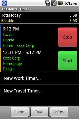 Play APK gbaHours Trial Time Tracking  and enjoy gbaHours Trial Time Tracking with UptoPlay com.gbizapps.hoursTrial