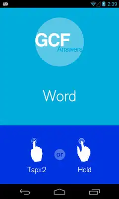 Play GCF Answers for Word