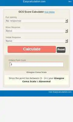 Play GCS Score Calculator