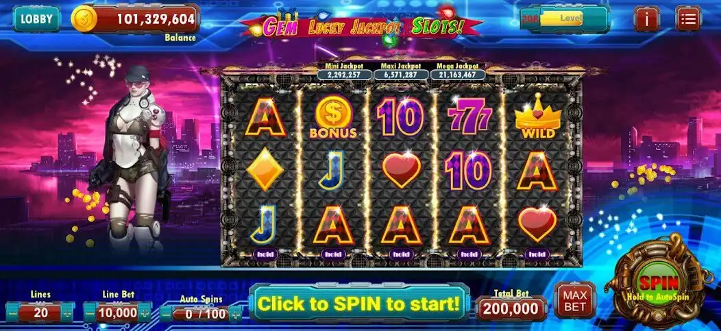 Play Gem Lucky Jackpot - Casino Slots  and enjoy Gem Lucky Jackpot - Casino Slots with UptoPlay
