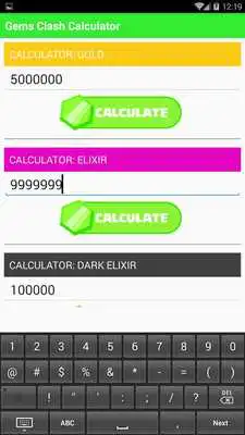 Play Gems Clash Calculator