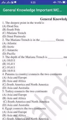 Play General Knowledge Important MCQs