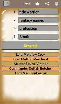 Play Generate Fantasy Names