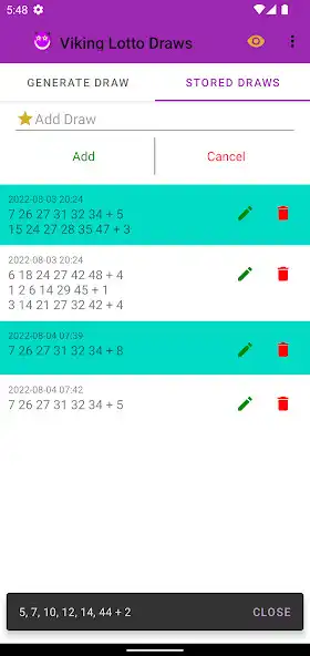 Play Generate Viking Lotto Draw as an online game Generate Viking Lotto Draw with UptoPlay